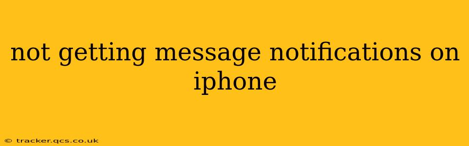 not getting message notifications on iphone