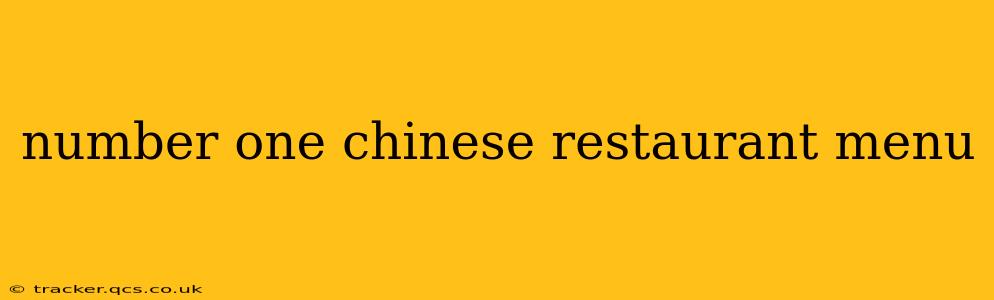 number one chinese restaurant menu