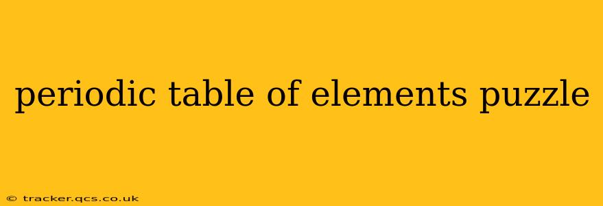 periodic table of elements puzzle