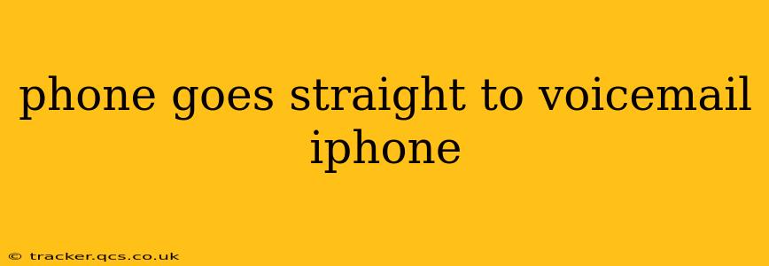 phone goes straight to voicemail iphone