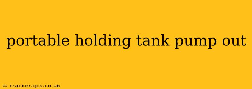 portable holding tank pump out