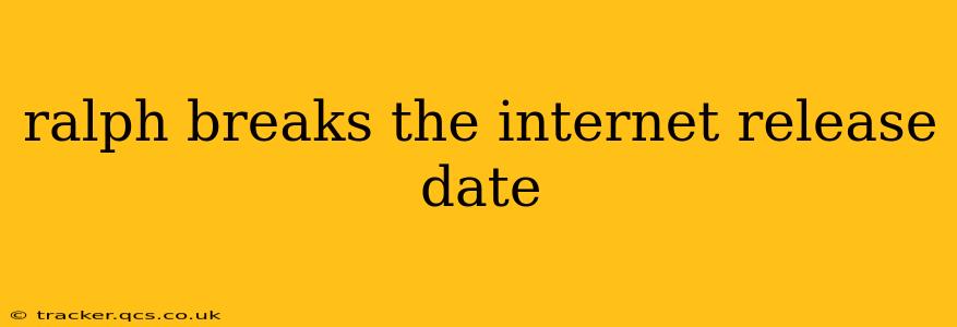 ralph breaks the internet release date