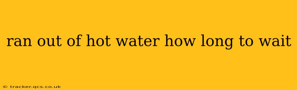 ran out of hot water how long to wait