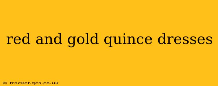 red and gold quince dresses