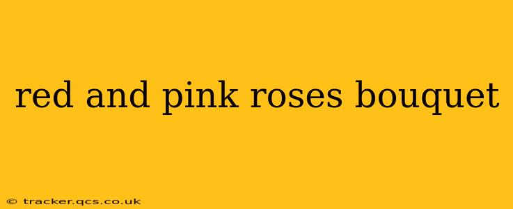 red and pink roses bouquet