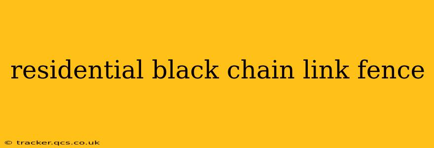residential black chain link fence