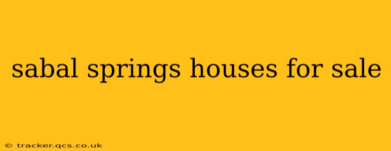 sabal springs houses for sale