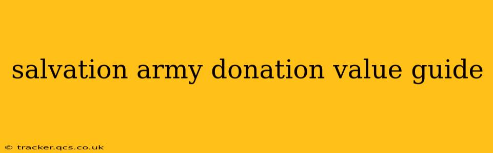 salvation army donation value guide