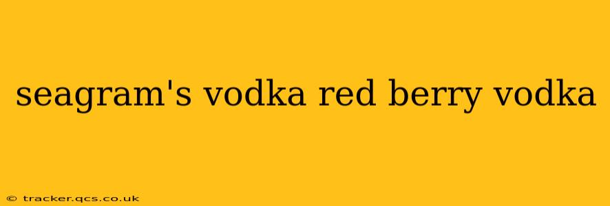 seagram's vodka red berry vodka