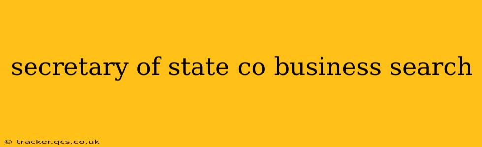 secretary of state co business search
