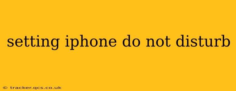 setting iphone do not disturb
