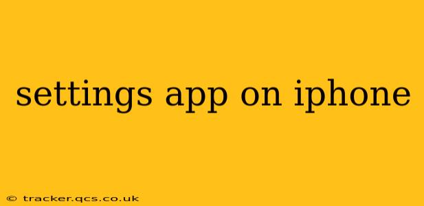 settings app on iphone