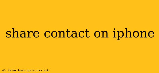 share contact on iphone