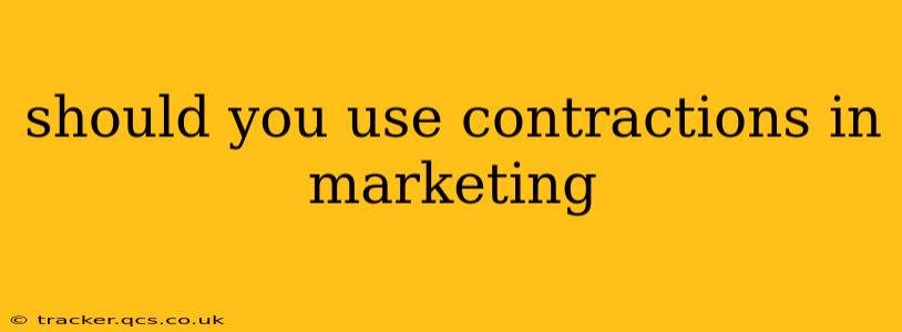 should you use contractions in marketing
