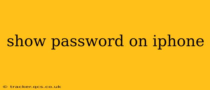 show password on iphone