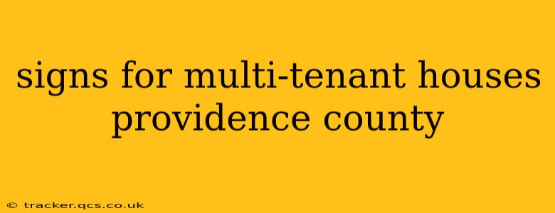 signs for multi-tenant houses providence county