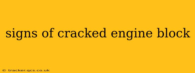 signs of cracked engine block
