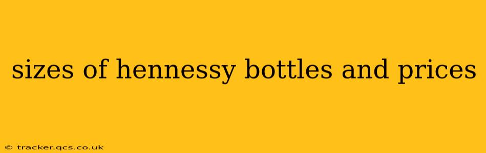sizes of hennessy bottles and prices