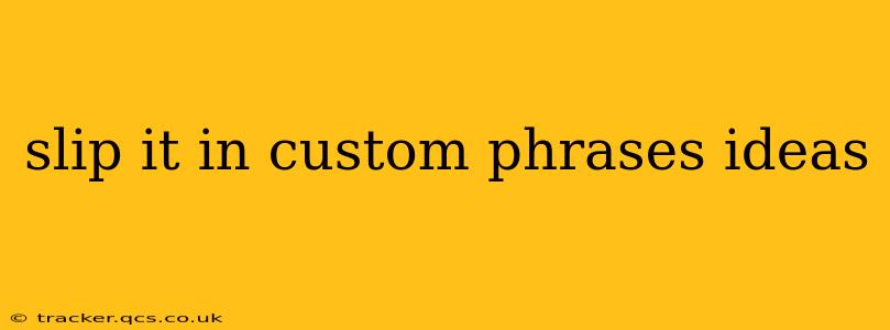 slip it in custom phrases ideas