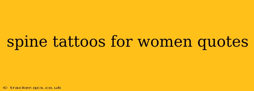 spine tattoos for women quotes