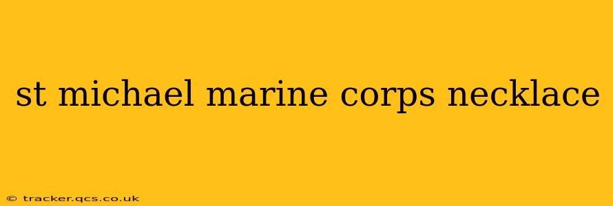 st michael marine corps necklace