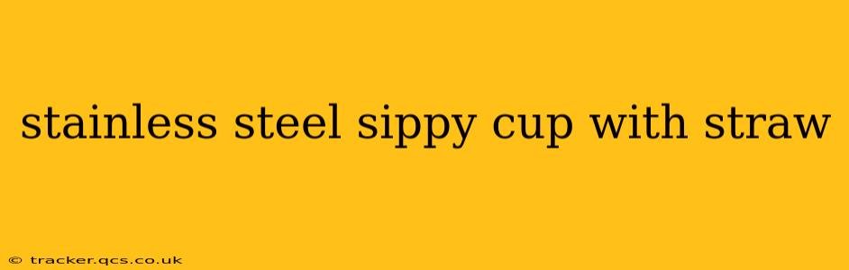 stainless steel sippy cup with straw