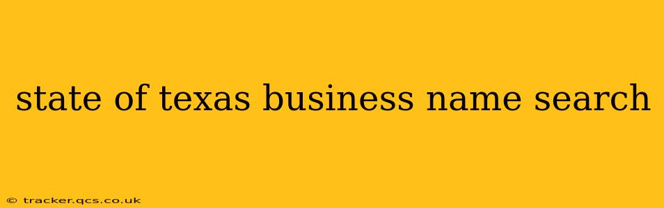 state of texas business name search