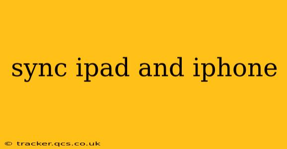 sync ipad and iphone