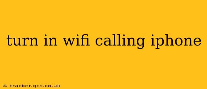 turn in wifi calling iphone