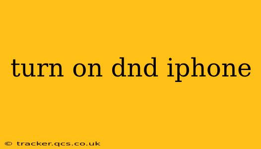 turn on dnd iphone