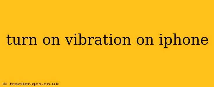 turn on vibration on iphone