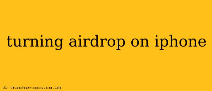 turning airdrop on iphone