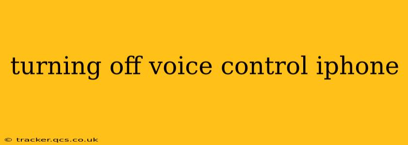 turning off voice control iphone