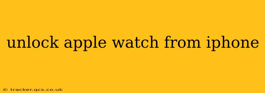 unlock apple watch from iphone