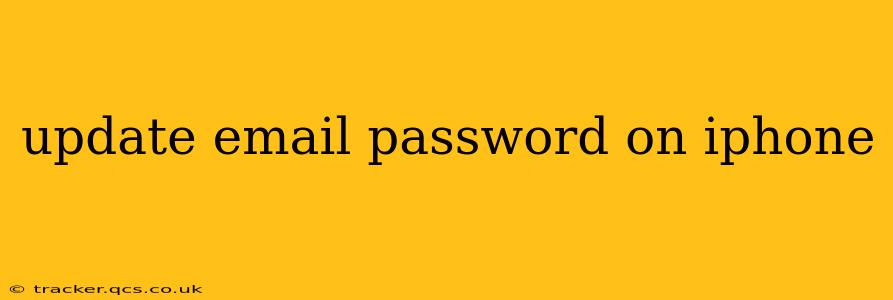 update email password on iphone