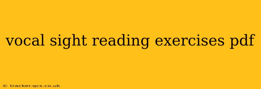 vocal sight reading exercises pdf