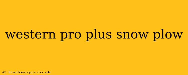 western pro plus snow plow