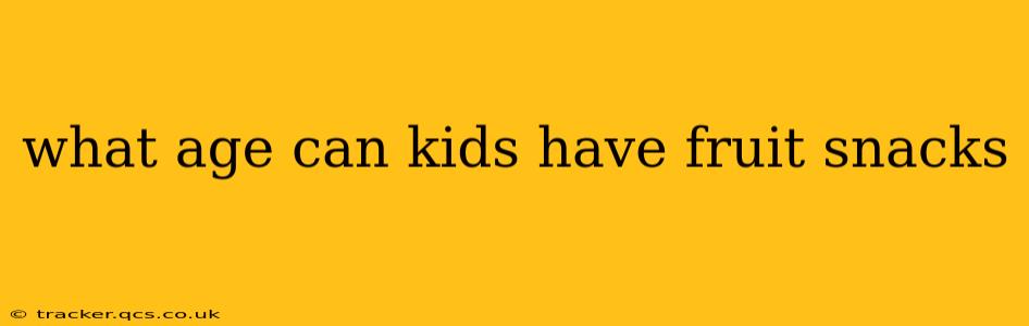 what age can kids have fruit snacks