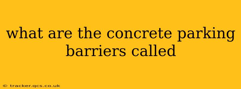 what are the concrete parking barriers called