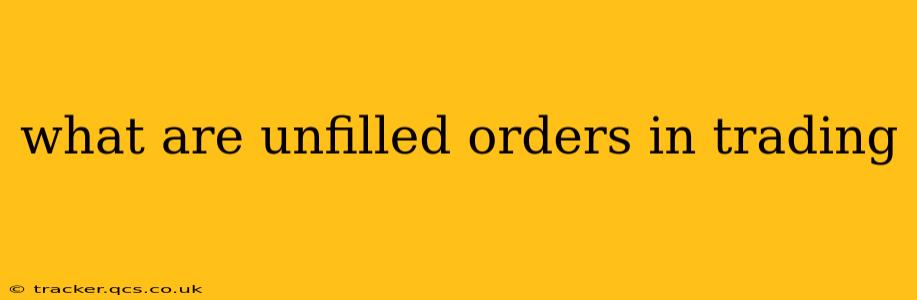 what are unfilled orders in trading