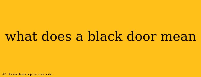 what does a black door mean