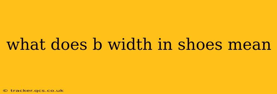 what does b width in shoes mean