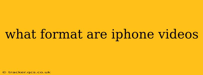 what format are iphone videos