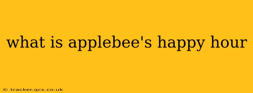 what is applebee's happy hour