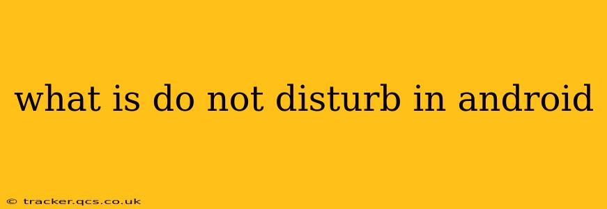 what is do not disturb in android