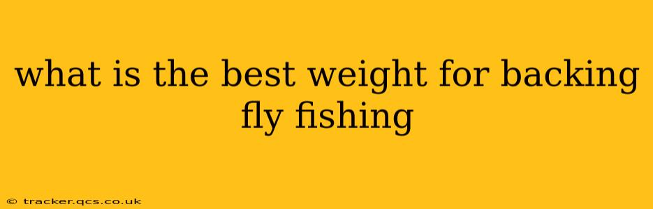 what is the best weight for backing fly fishing