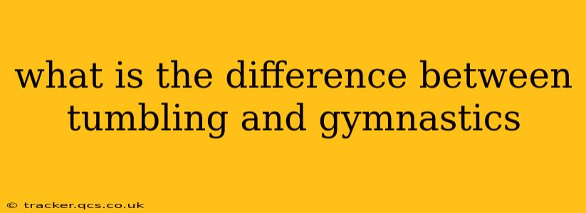 what is the difference between tumbling and gymnastics