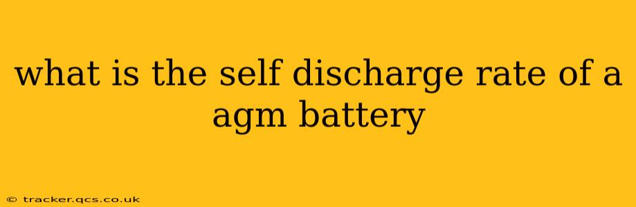 what is the self discharge rate of a agm battery