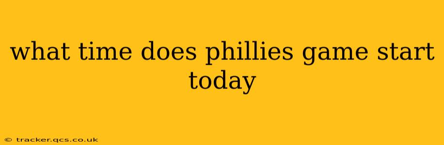 what time does phillies game start today