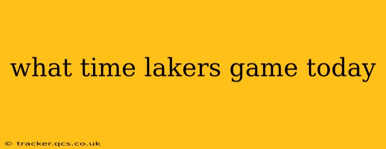 what time lakers game today